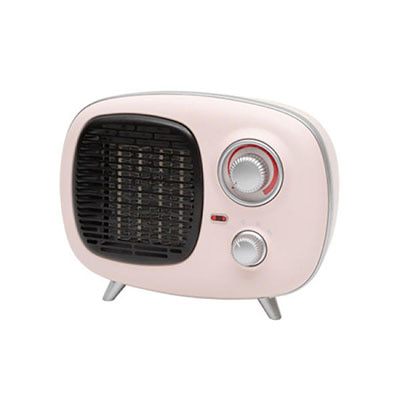 [한양테크] 미니 레트로 히터 난로 계절용품 생활용품 HY-1965M 화이트 핑크