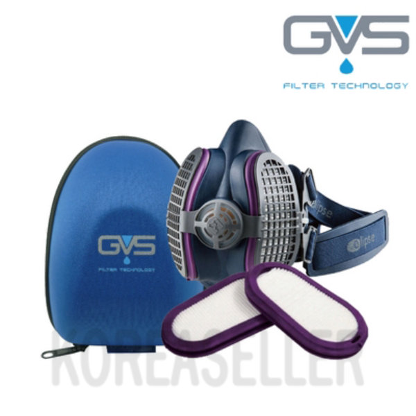 GVS 일립스 SPM603 방진마스크 P100 스타터 키트 대형 마스크+필터+케이스 구성